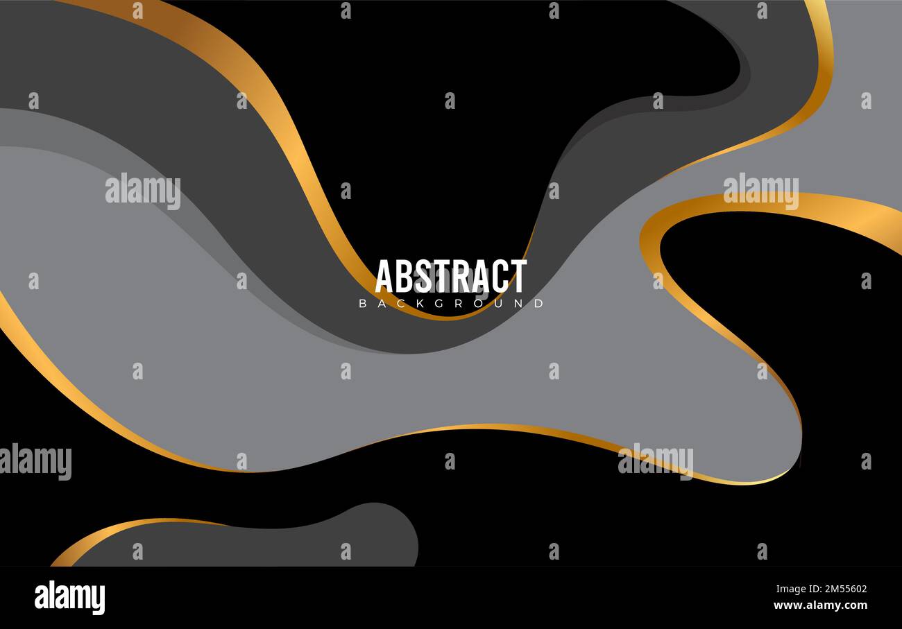 Abstract Background Black and Gold Combination. Papercut Wallpaper