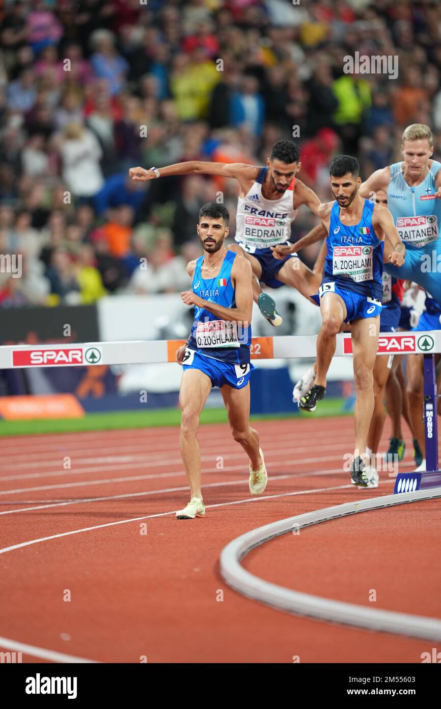 Osama Zoghlami and his brother Ala Zoghlamien the 3000 meter hurdles at