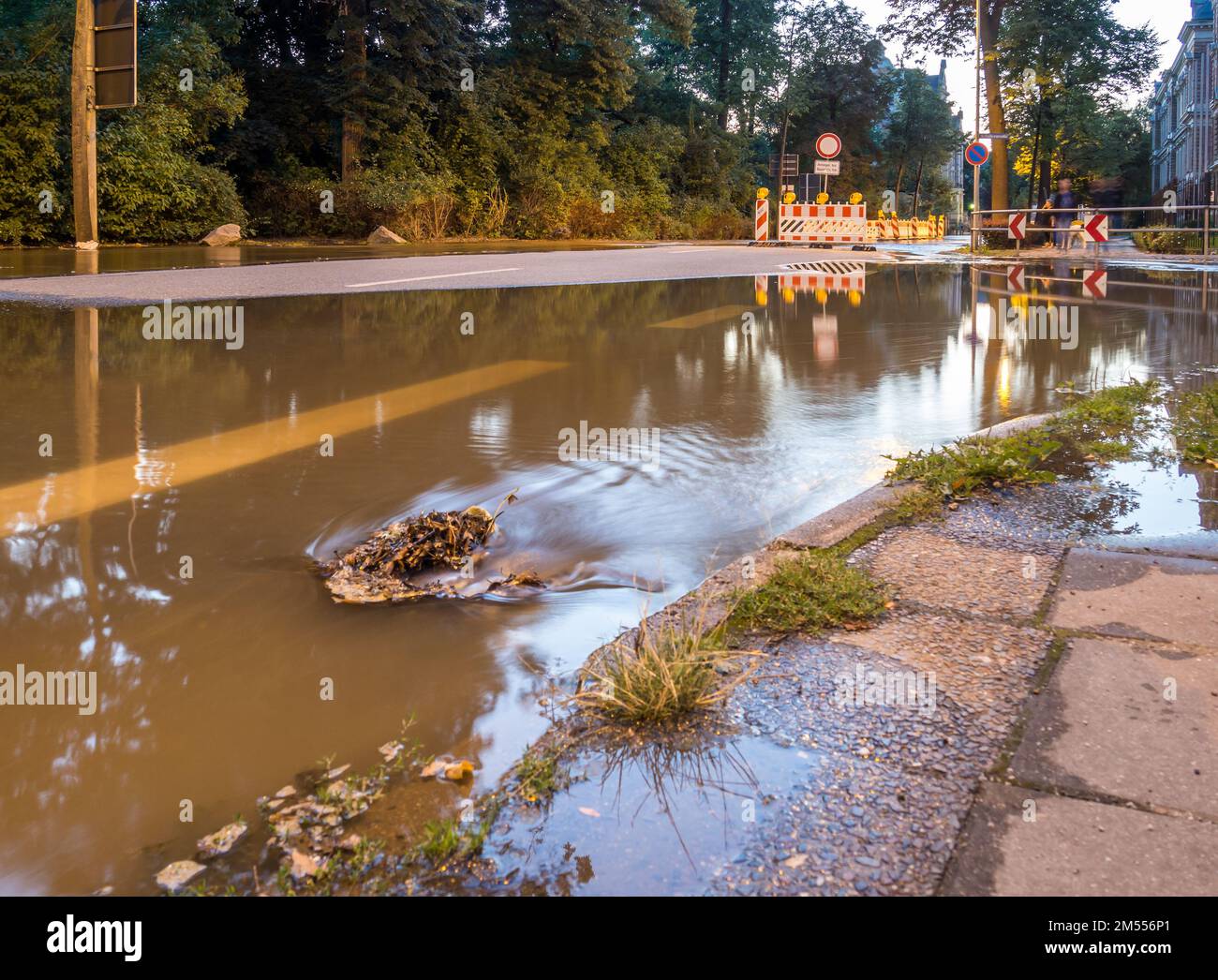 Flooding of a street after a storm Stock Photo - Alamy