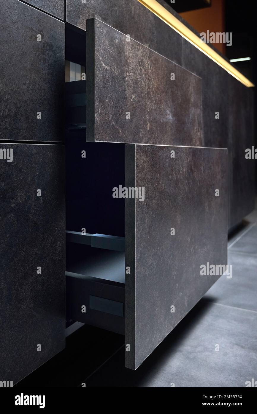 Induction cooker black glass hob with integrated hood or aspirating