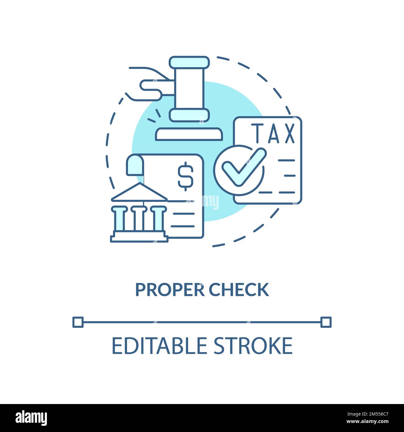 Proper check turquoise concept icon Stock Vector Image & Art - Alamy