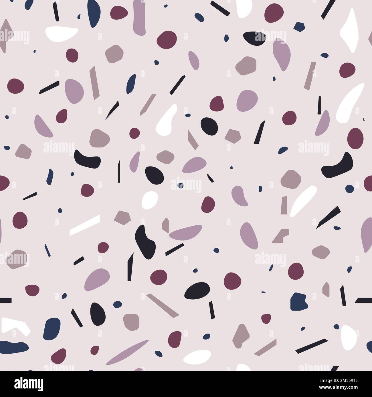 Terrazzo seamless pattern. Flooring mosaic texture. Vector floor with ...