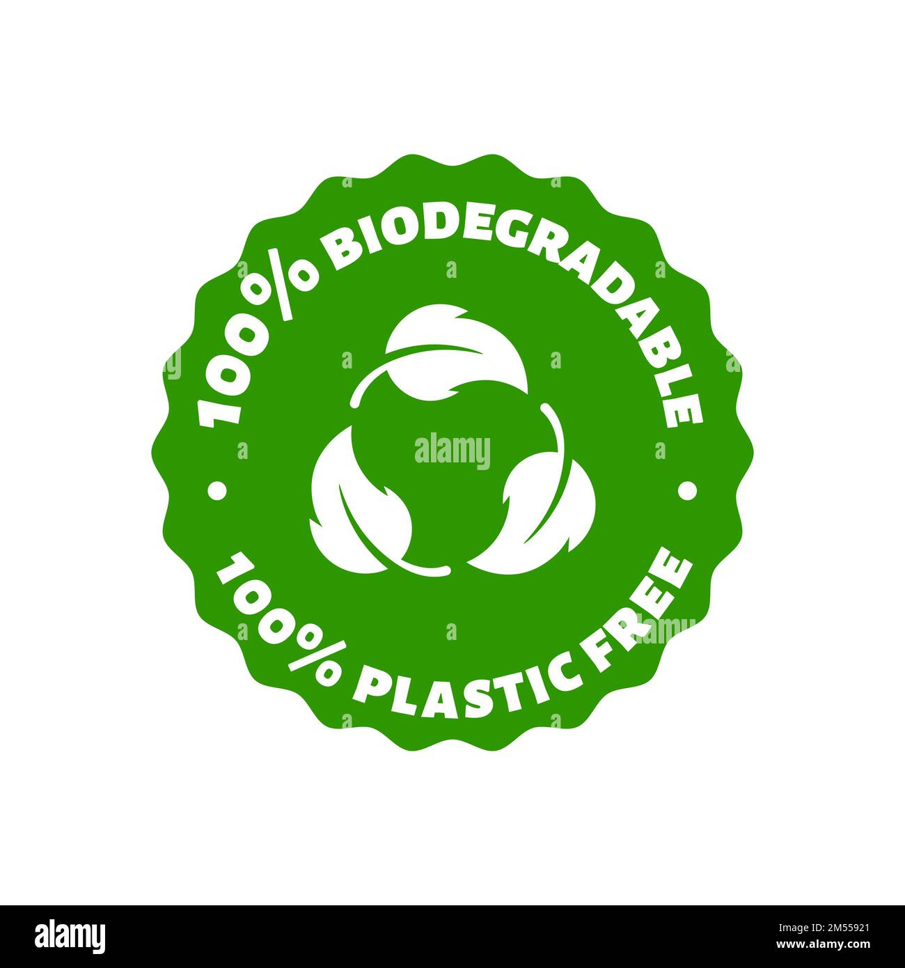 Recyclable biodegradable compostable circle green inons. Vector eco bio logos Stock Vector Image