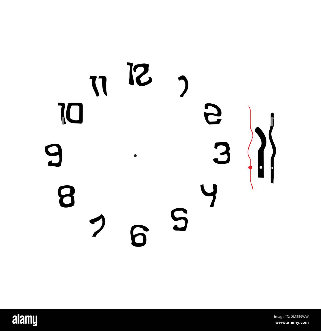 clock isolated on white background Stock Vector Image & Art - Alamy