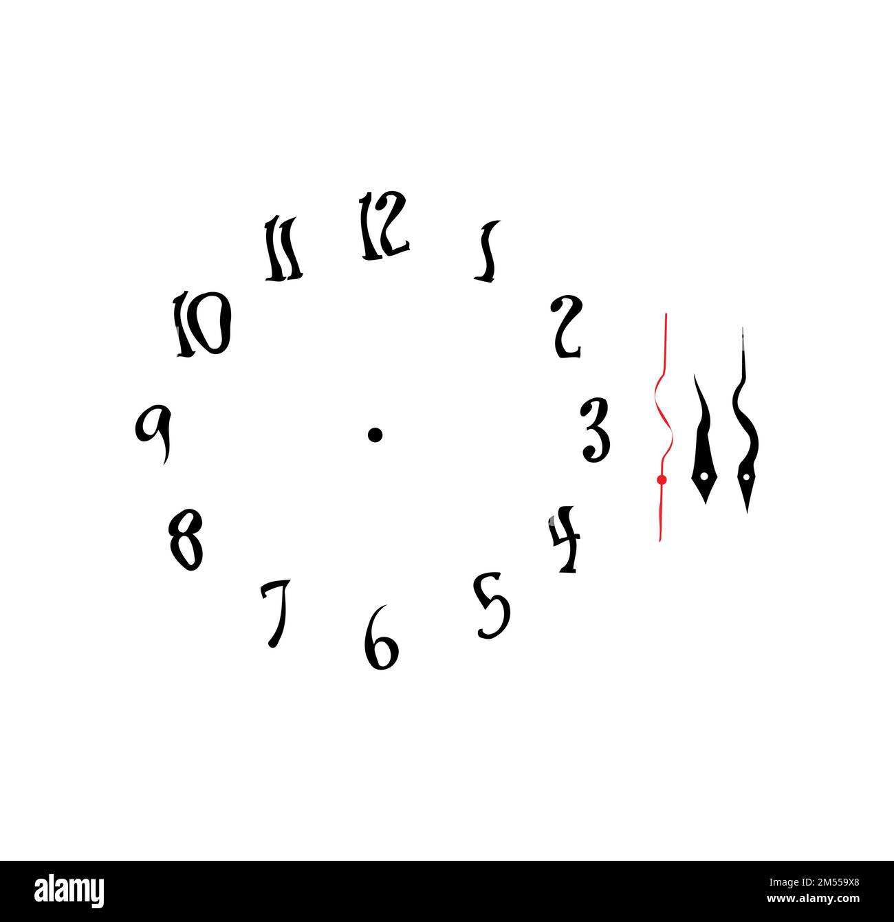 clock isolated on white background Stock Vector Image & Art - Alamy
