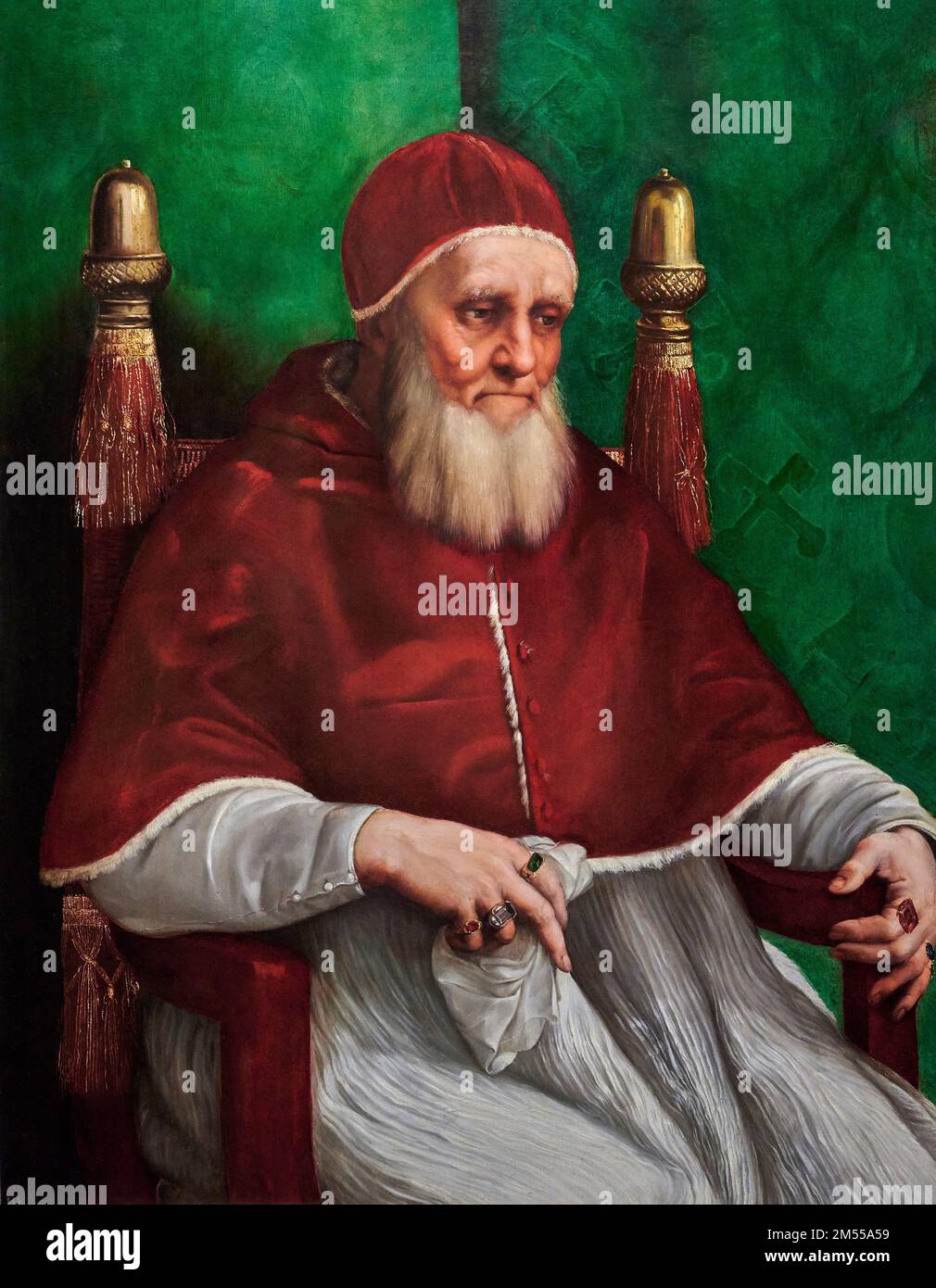 Ritratto di papa Giulio II olio su tavola Raffaello Sanzio 1512