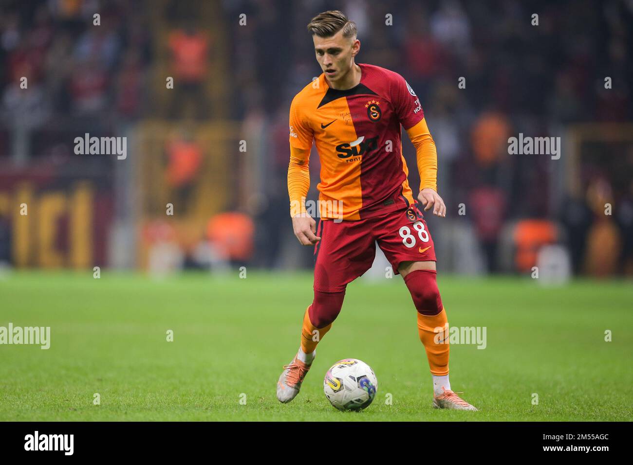 ISTANBUL, TURKEY - DECEMBER 25: Juan Mata of Galatasaray looks on