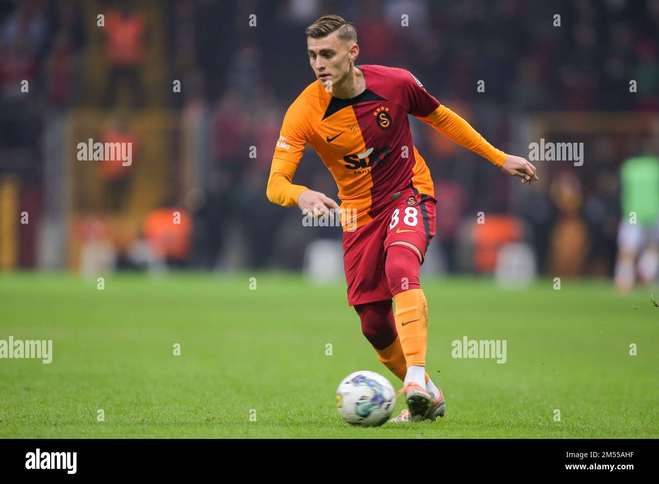 ISTANBUL, TURKEY - DECEMBER 25: Juan Mata of Galatasaray looks on