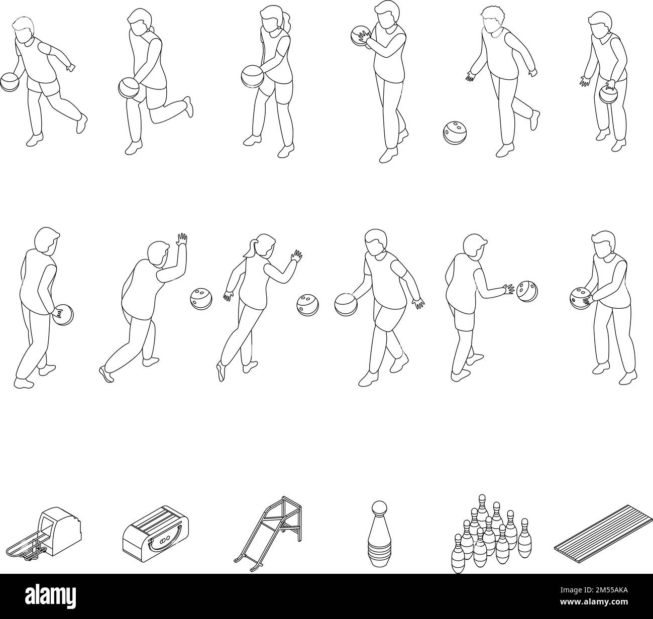 Kids Playing Bowling Icons Set Isometric Set Of Kids Playing Bowling Kids Playing Bowling Icons Set Isometric Set Of Kids Playing Bowling