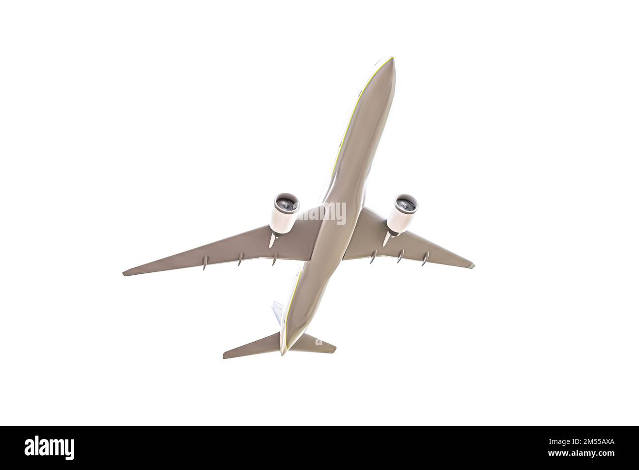 airplane isolated on white background 3d illustration Stock Photo - Alamy