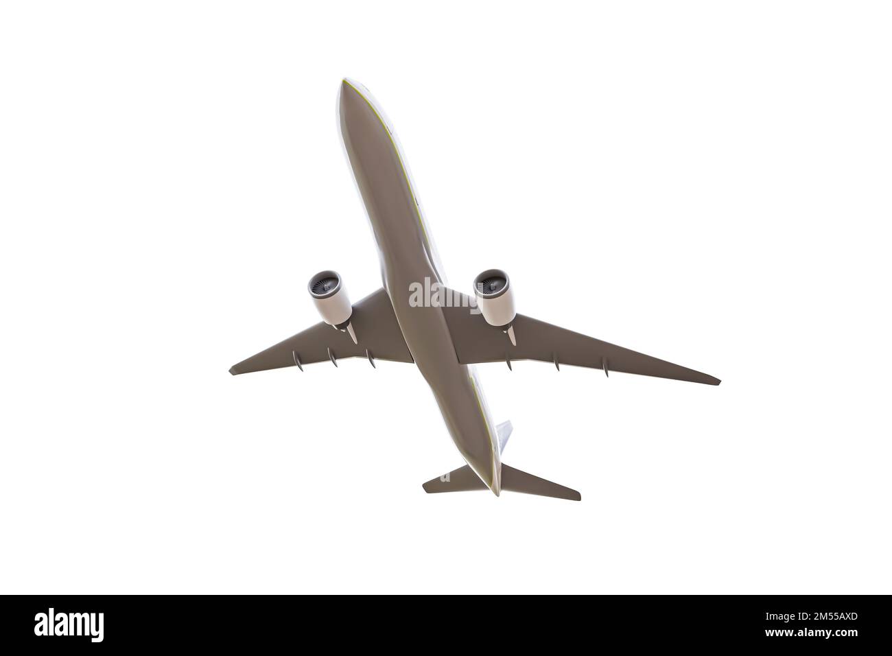 airplane isolated on white background 3d illustration Stock Photo - Alamy