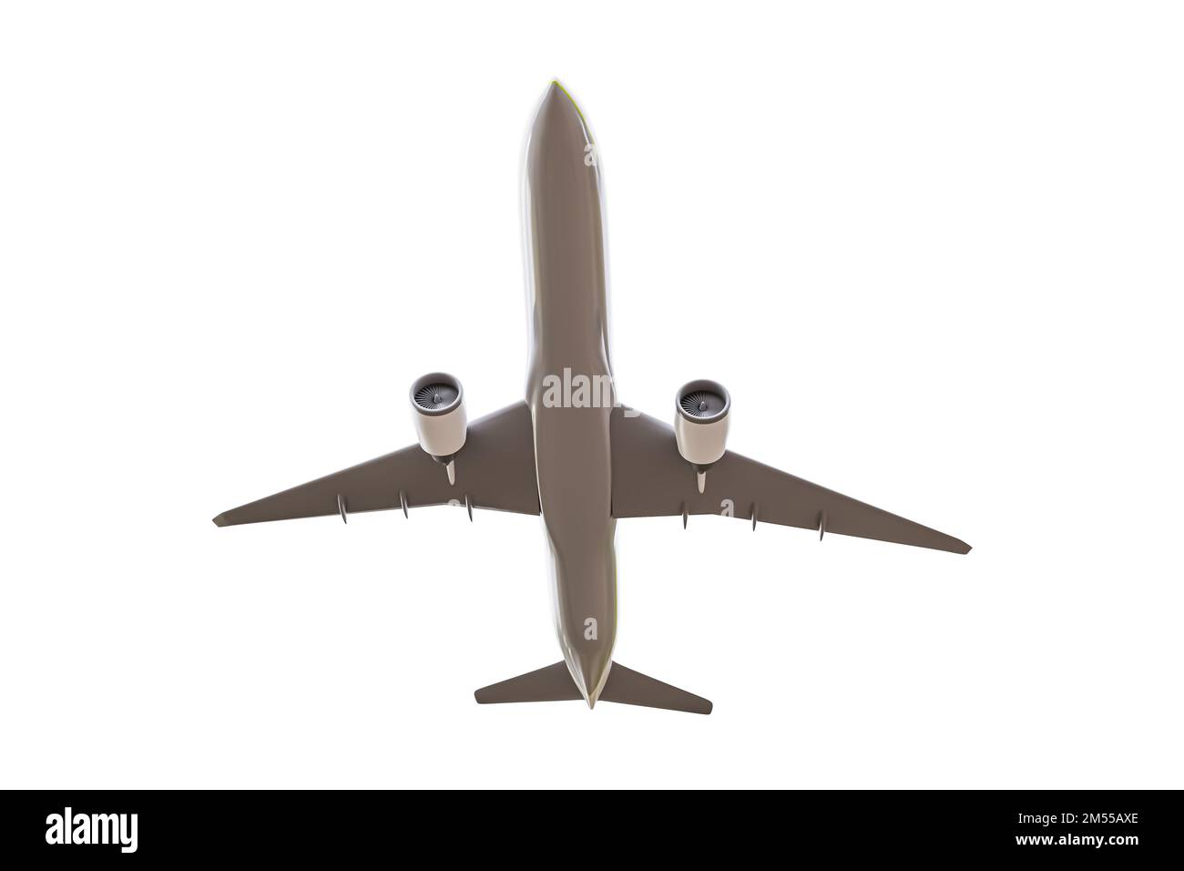 airplane isolated on white background 3d illustration Stock Photo - Alamy