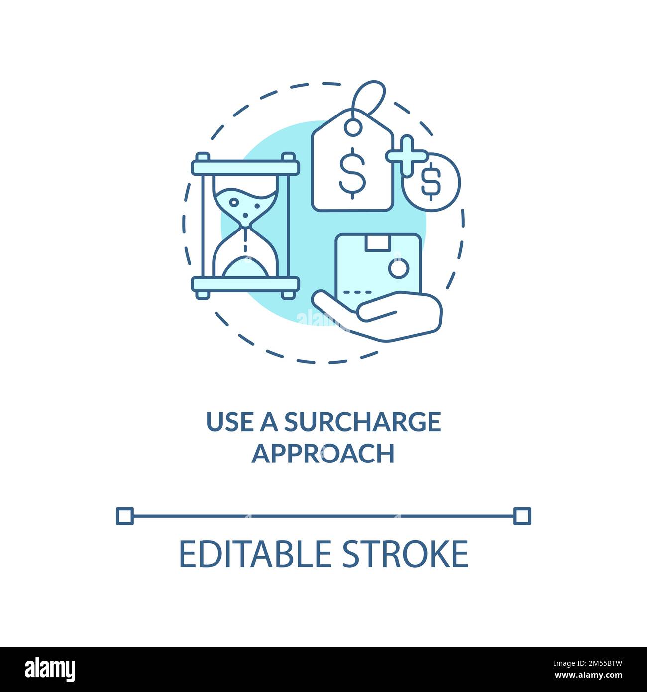 Use surcharge approach blue concept icon Stock Vector Image & Art Alamy