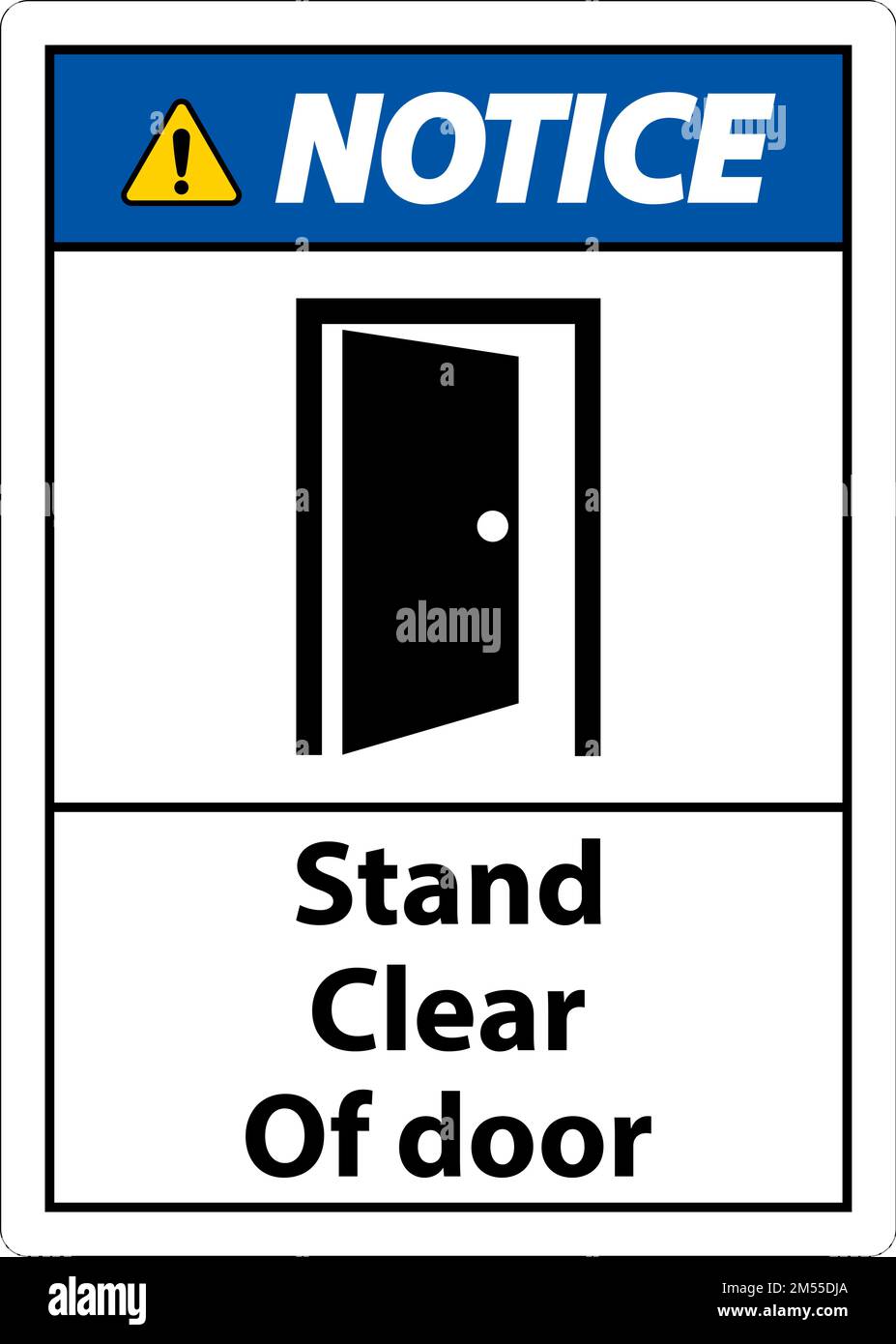Stand clear warning Stock Vector Images Alamy