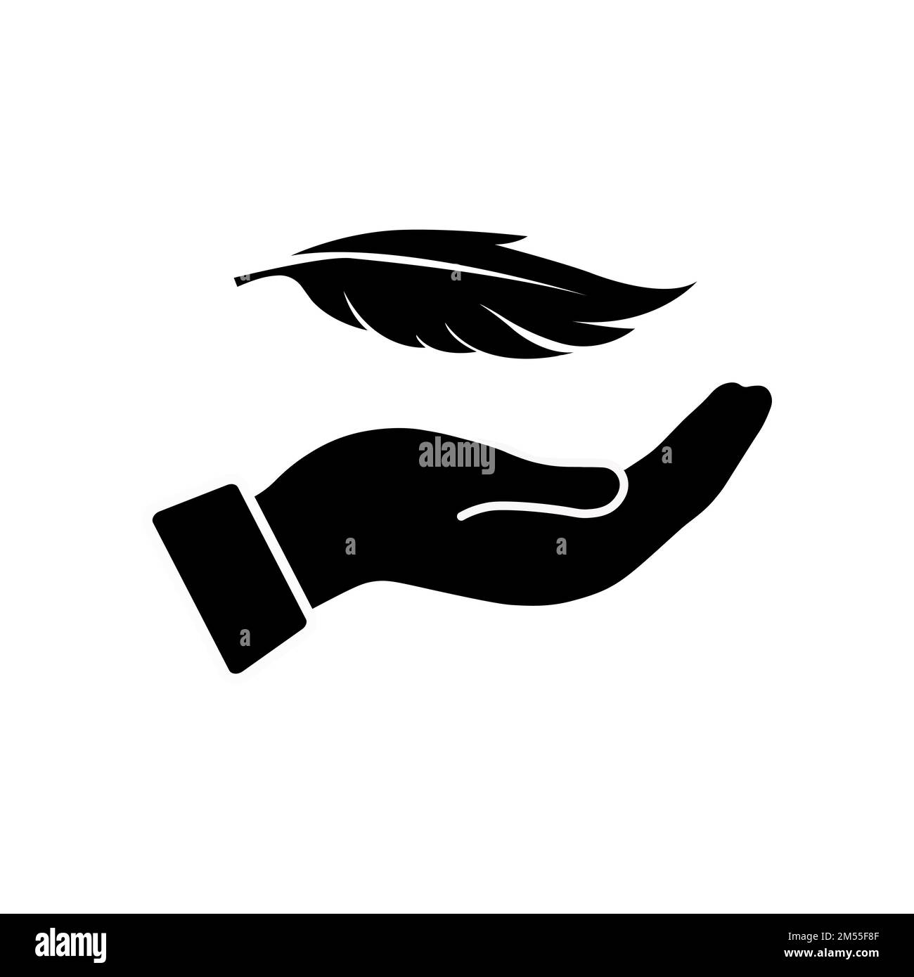 Lightweight icon. Feather quill sign. Light nib symbol. Classic flat style. Quality design element. Simple lightweight icon. Vector Stock Vector