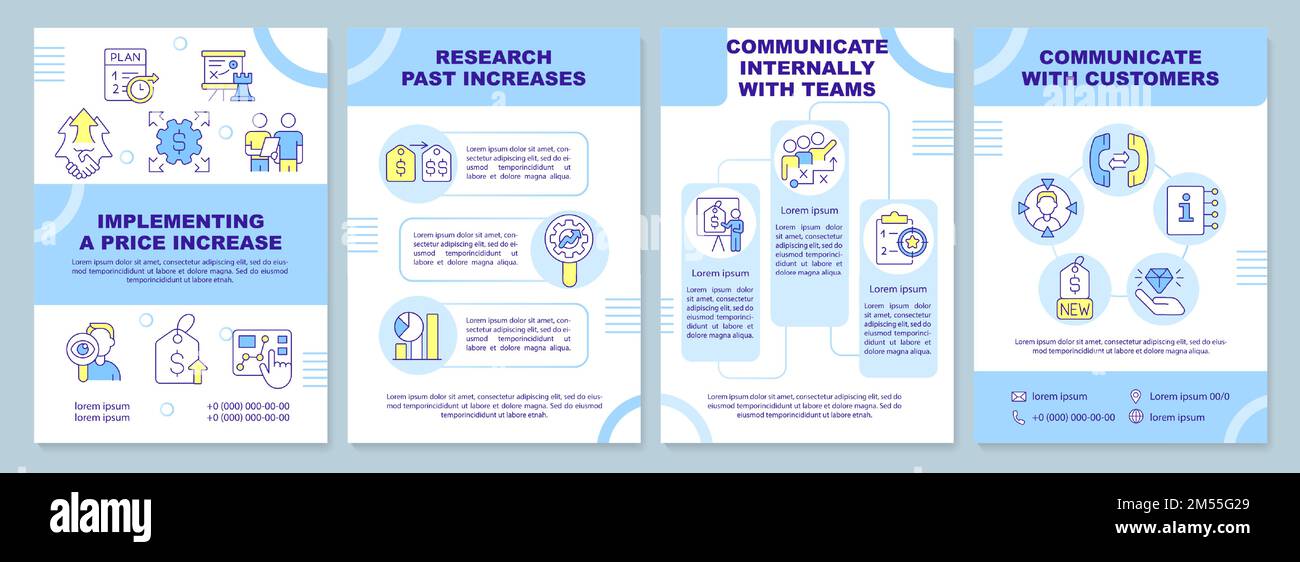 Implementing price increase brochure template Stock Vector Image & Art ...