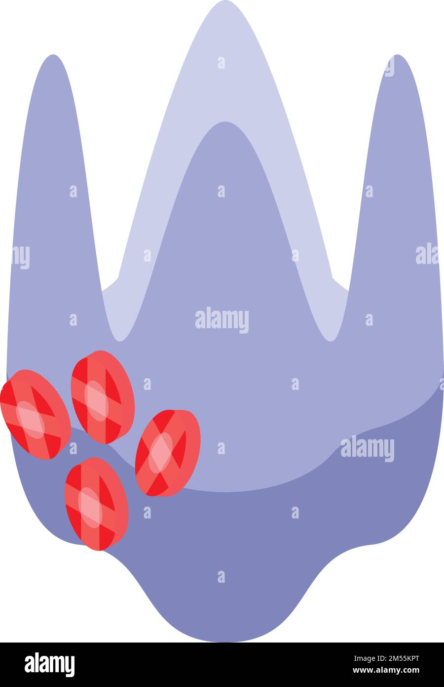 Ruby gem tooth icon isometric vector. Oral brush. Clean teeth Stock Vector