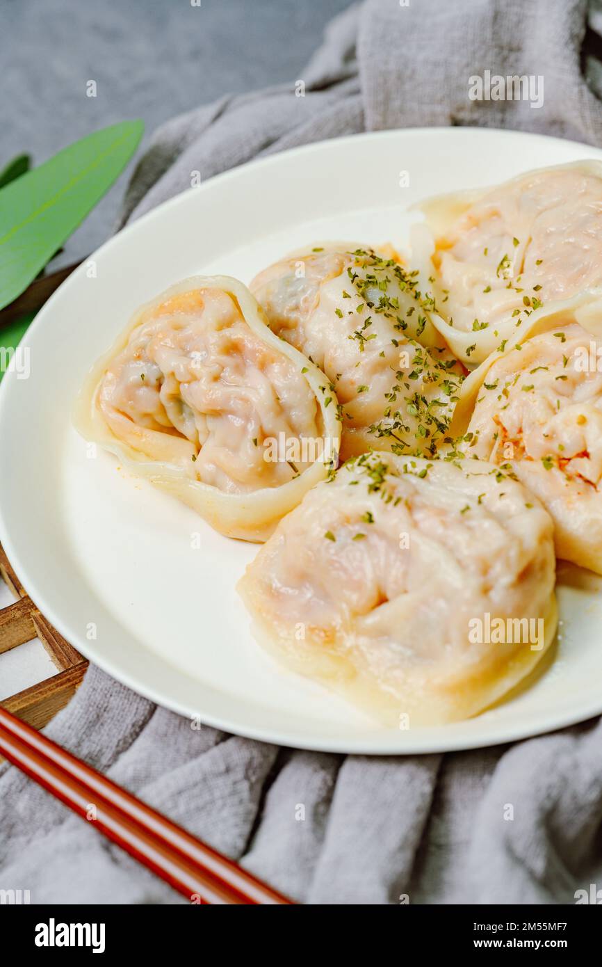 kimchimandu, Korean kimchi dumpling Kimchi dumplings are stuffed with