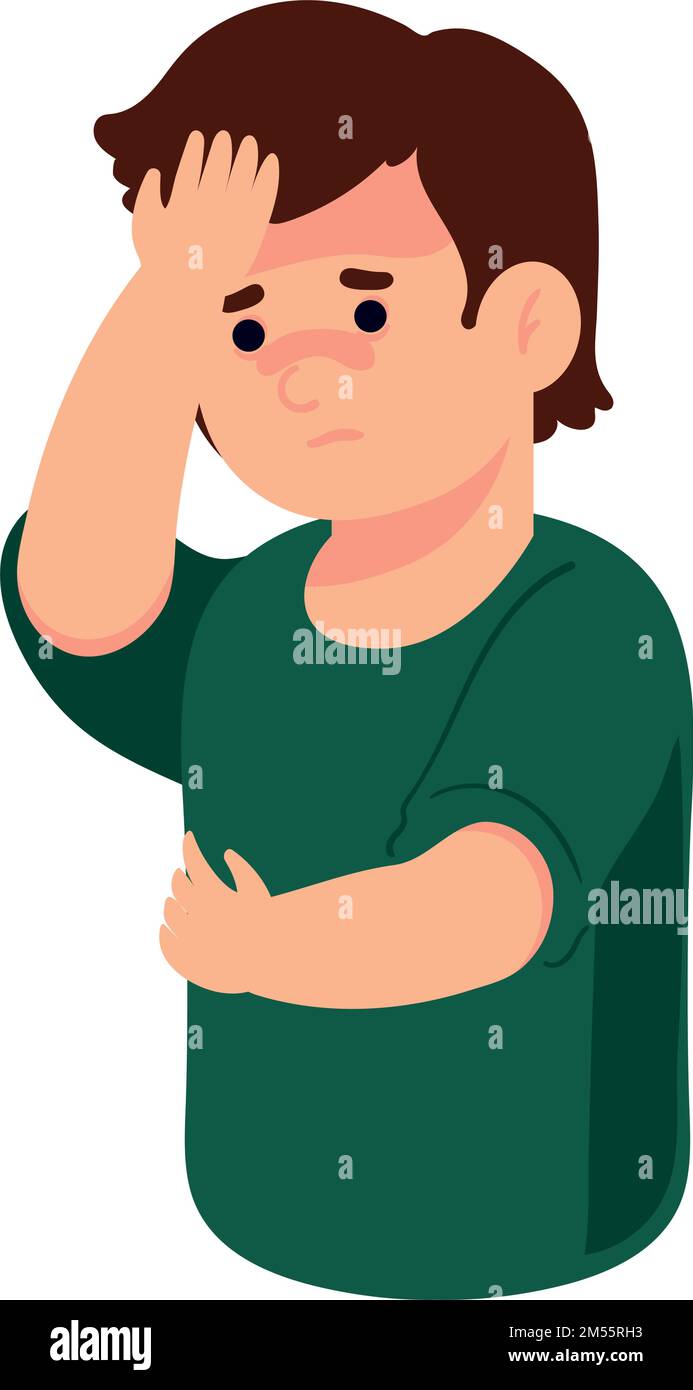sick man with headache Stock Vector Image & Art - Alamy