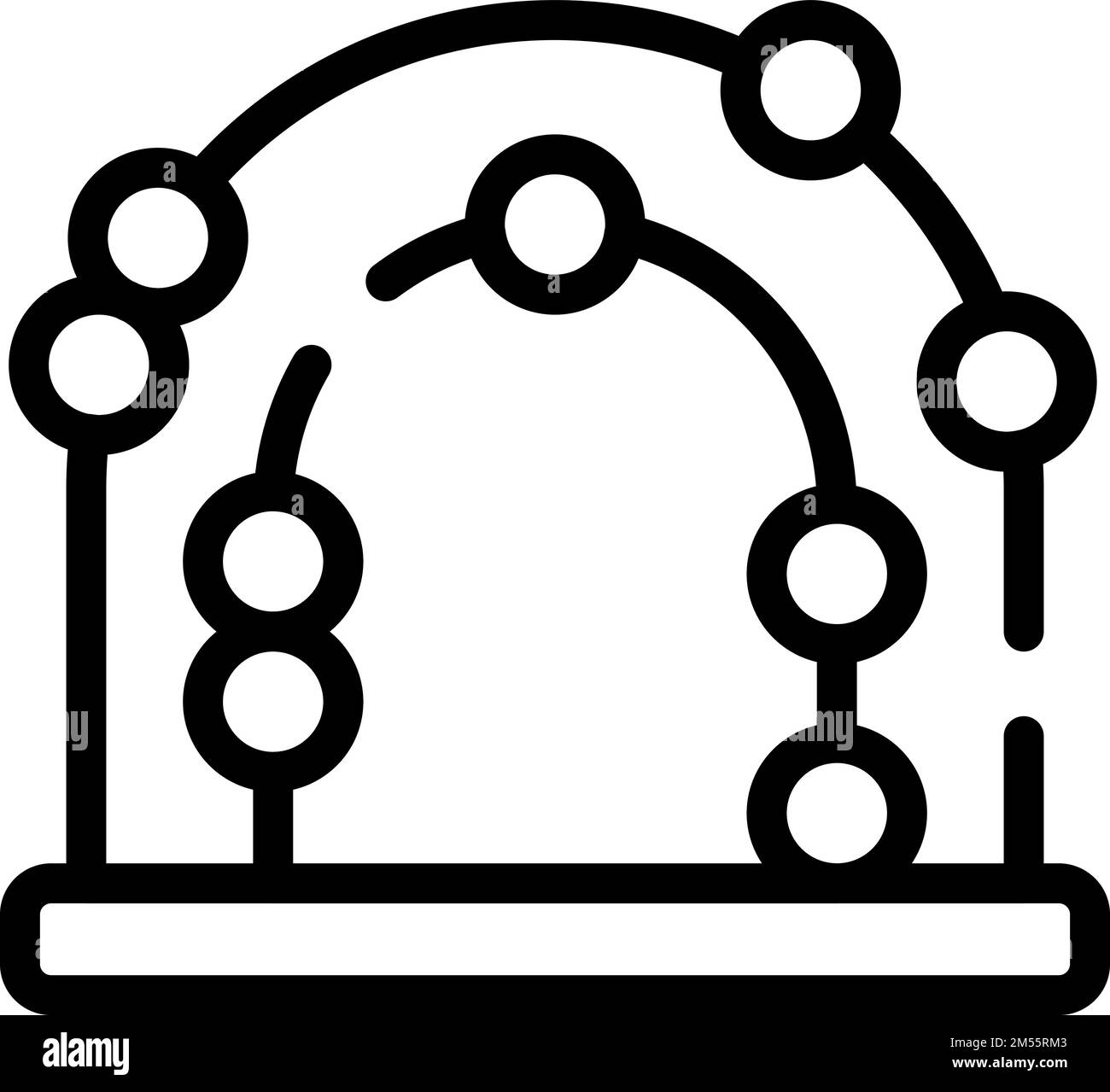 Early learning toy icon outline vector. Child play. Learn card Stock