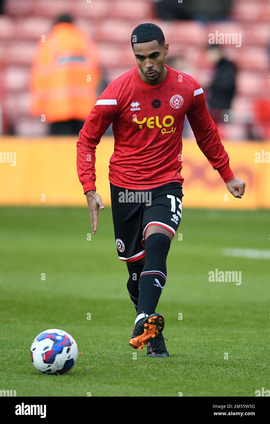 Sheffield, England, 26th December 2022. Max Lowe of Sheffield Utd named in the squad during the Sky Bet Championship match at Bramall Lane, Sheffield. Picture credit should read: Gary Oakley / Sportimage Credit: Sportimage/Alamy Live News Stock Photo