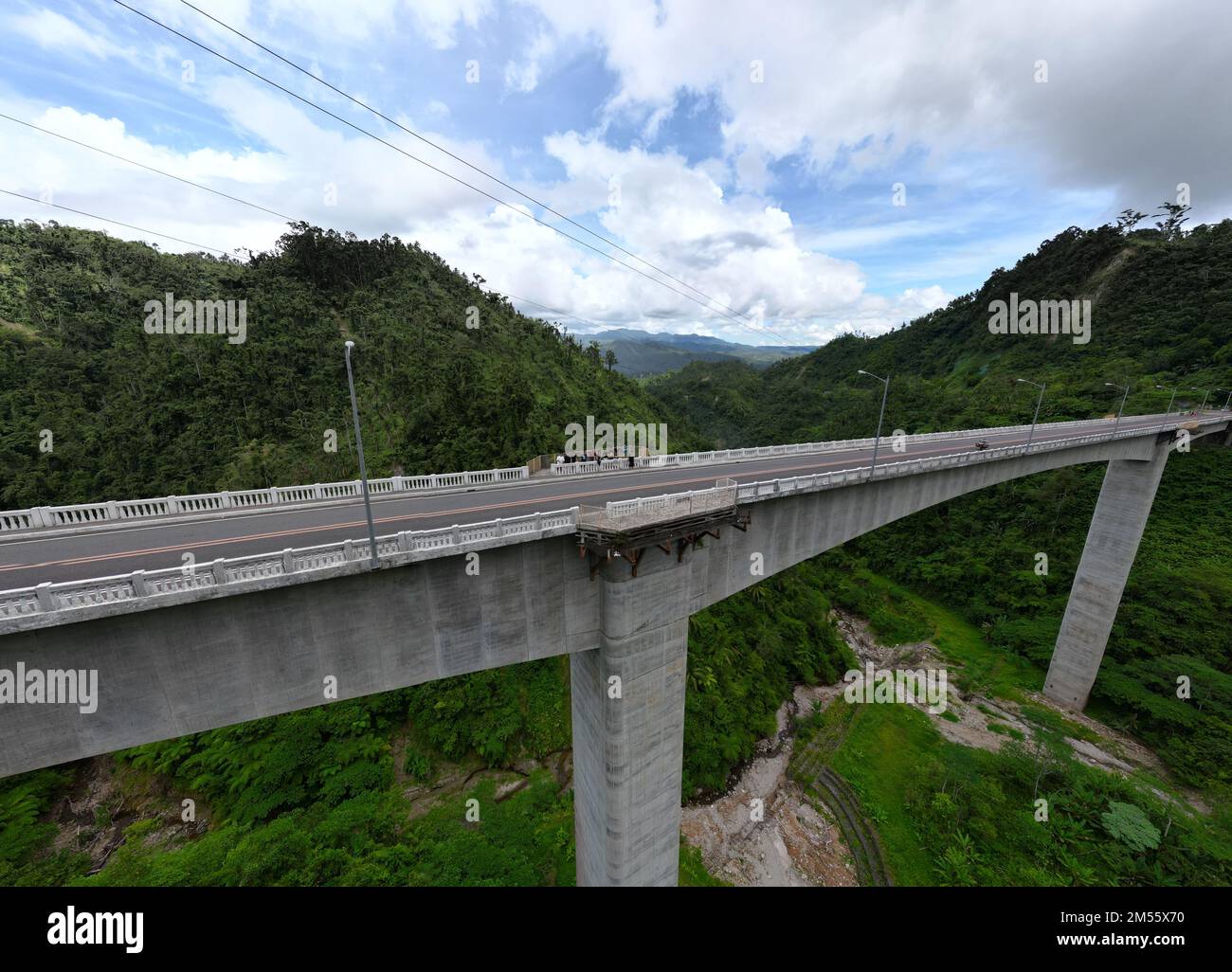 A beautiful view of the AgasAgas Bridge, Beam bridge in Sogod