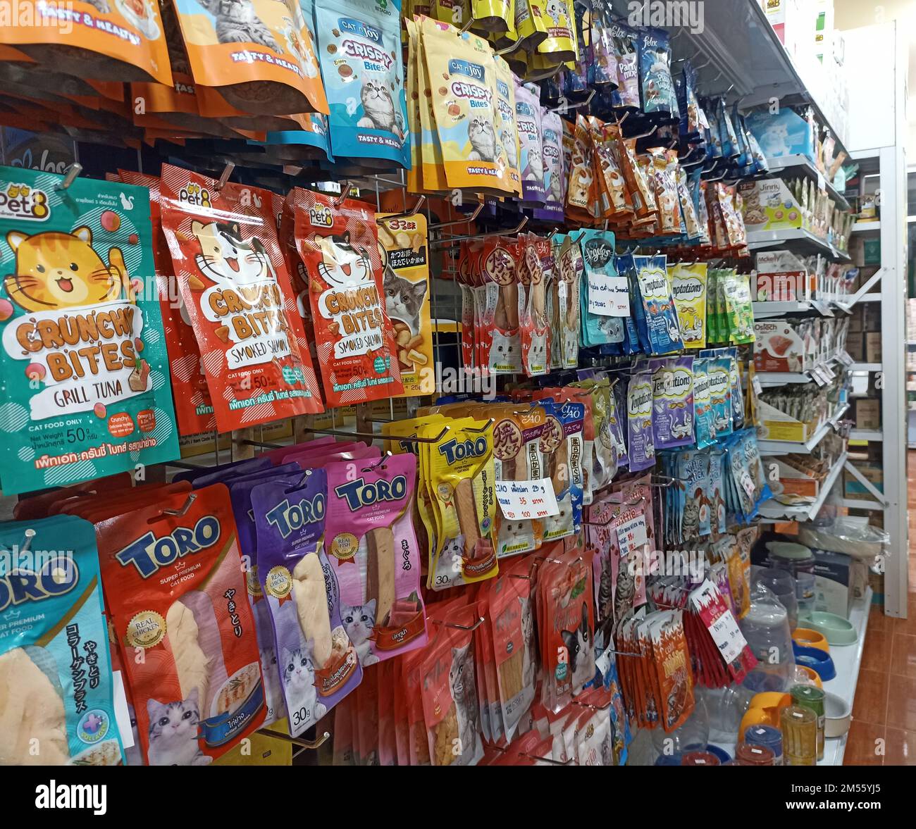 26122022 Chonburi, Thailand Pet food shops, especially dogs and cats