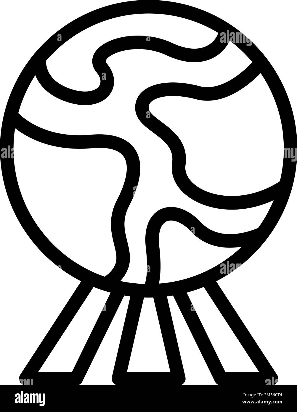 Globe learning icon outline vector. Tourism travel. World study Stock