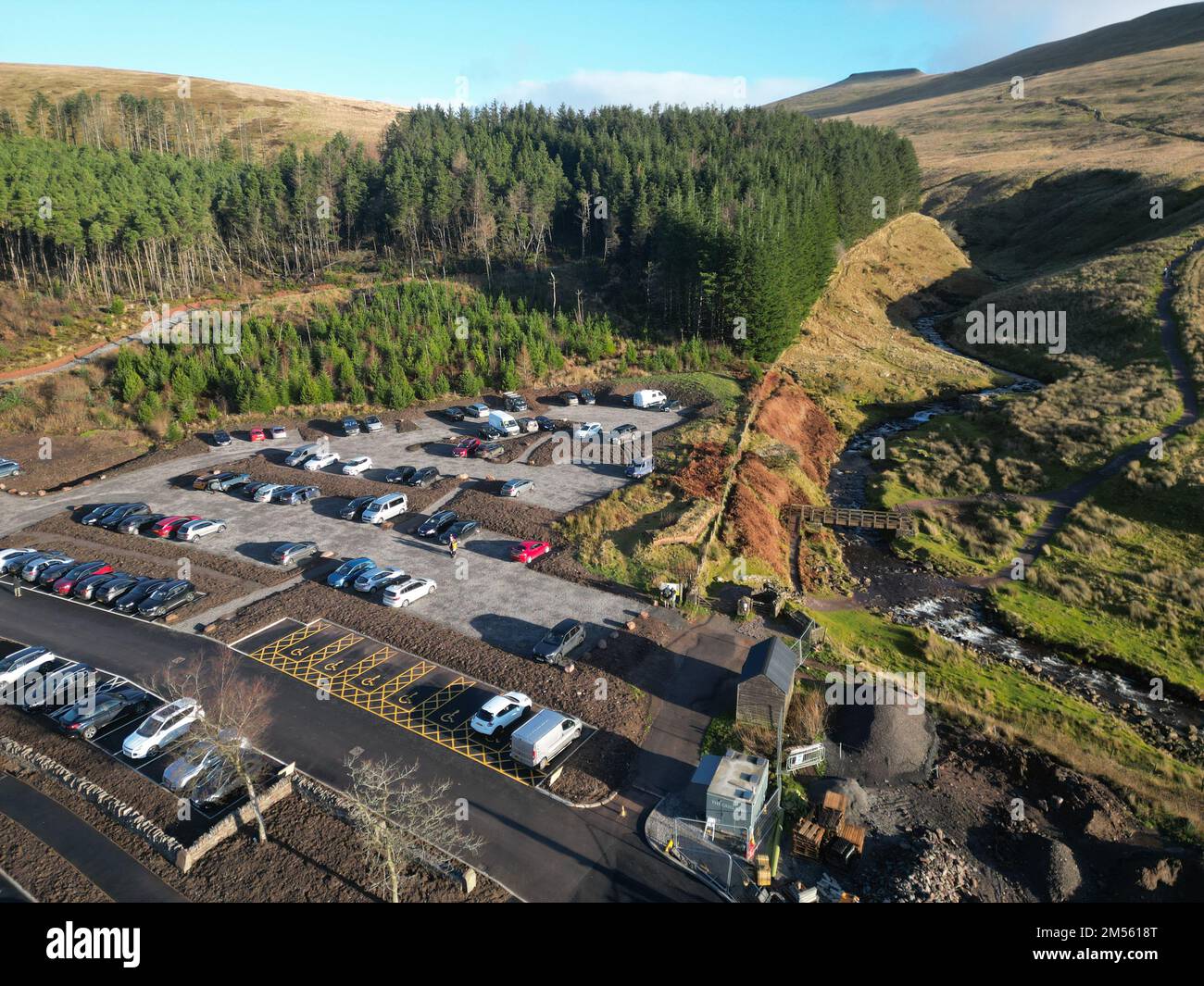 PenYFan, Brecon Beacons, Wales Monday 26th December 2022 Aerial view of the newly extended