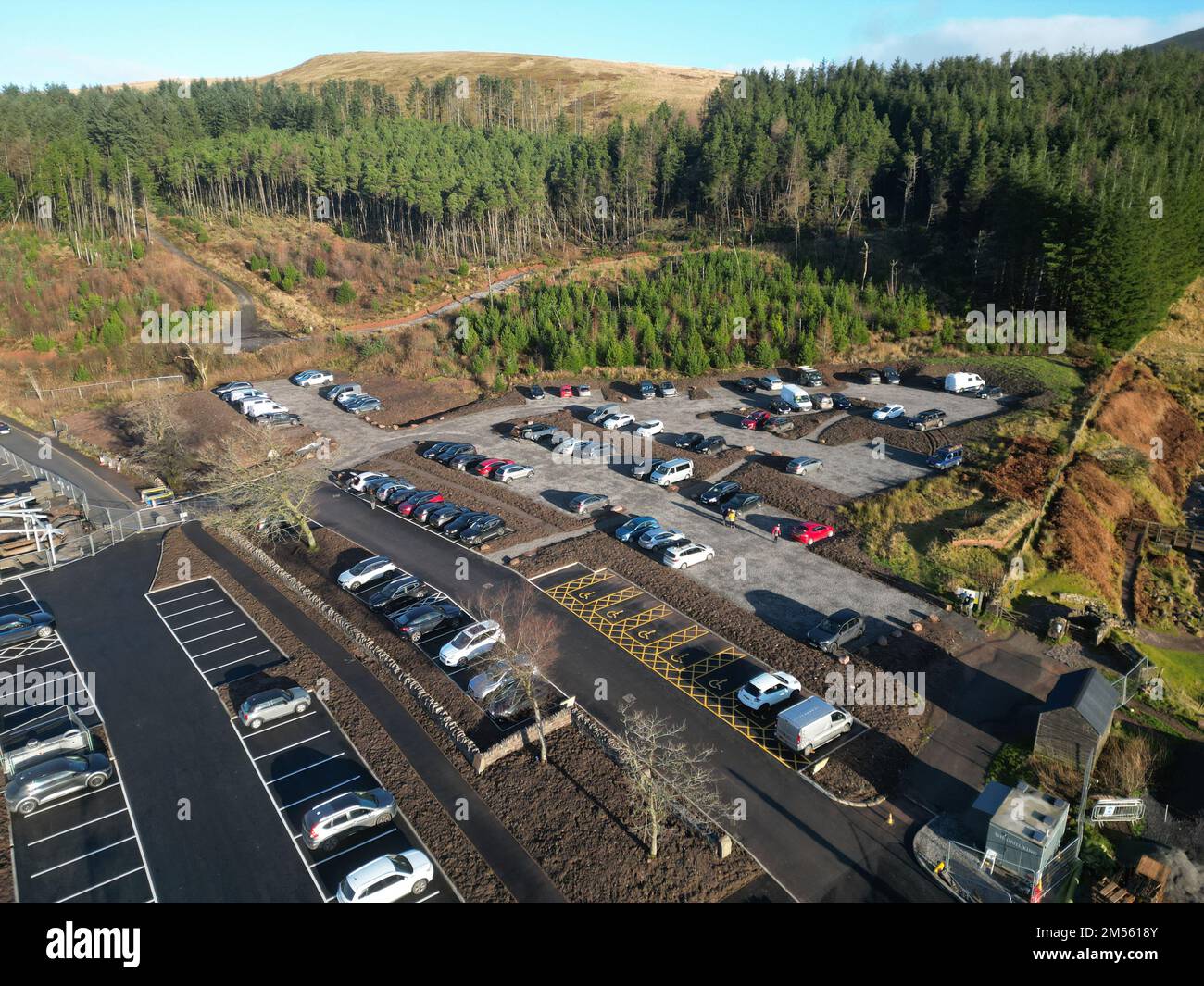 PenYFan, Brecon Beacons, Wales Monday 26th December 2022 Aerial view of the newly extended