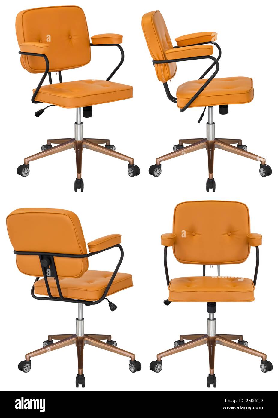 Office computer chair. Isolated from the background. View from different sides Stock Photo