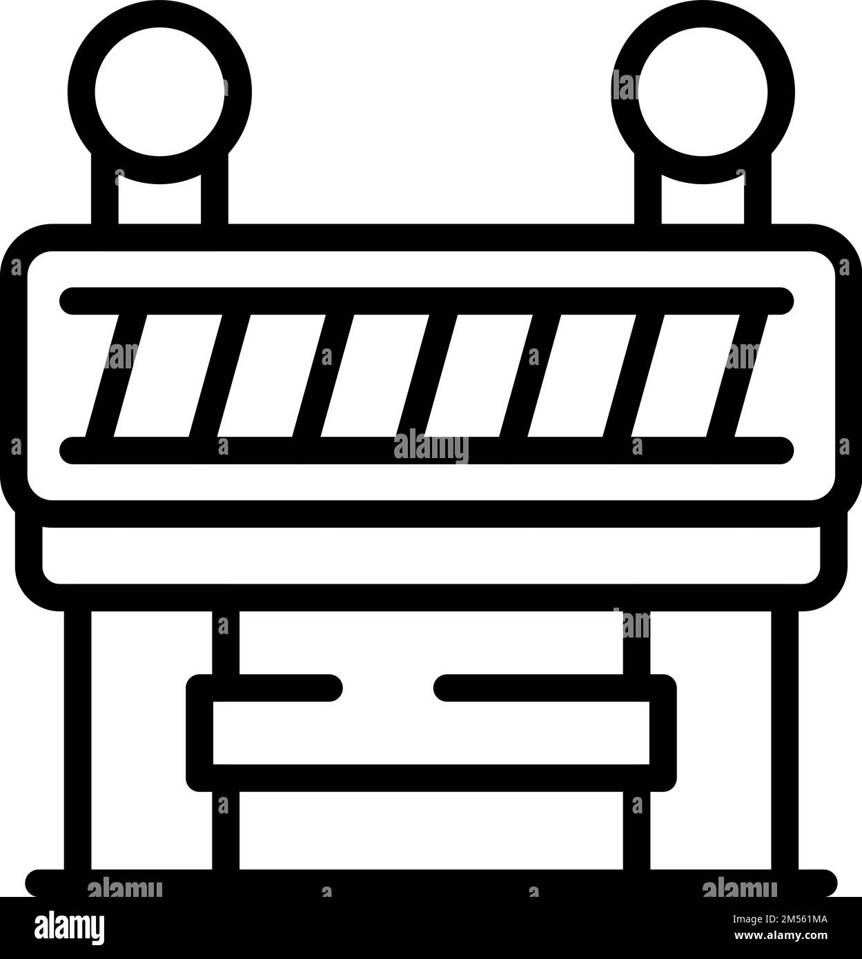 Construction road block icon outline vector. Female engineer. Person ...