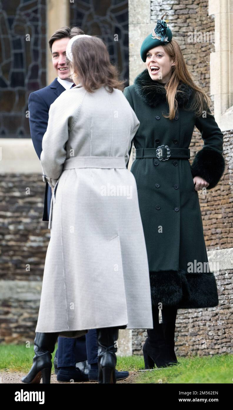 Sandringham UK. 25 December 2022. Princess Beatrice of York