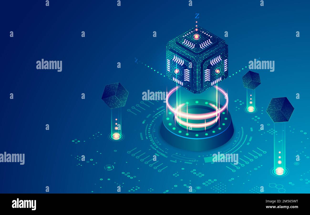 Futuristic datacenter Stock Vector Images - Alamy