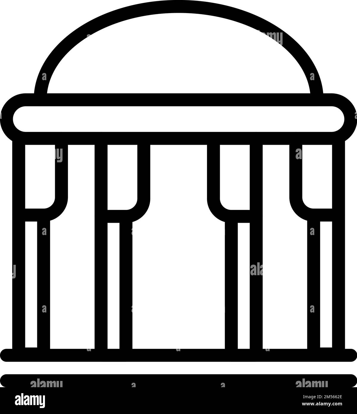 Wood patio icon outline vector. Pergola house. Garden park Stock Vector