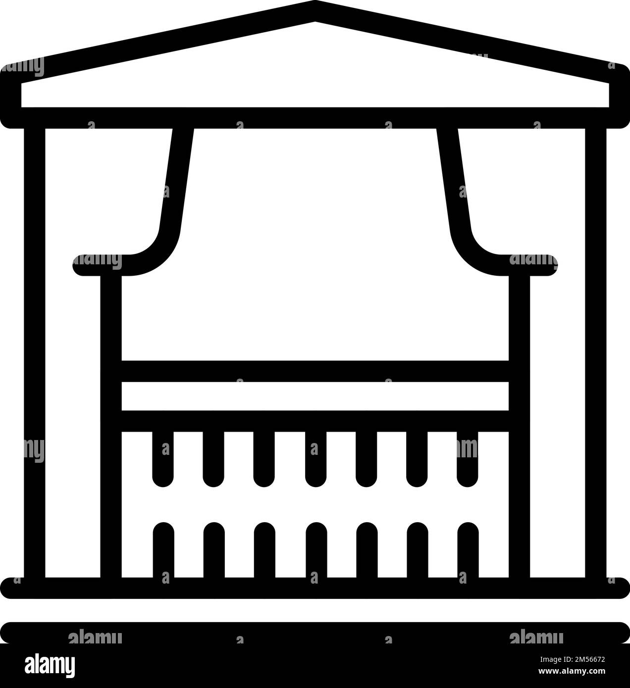 Gazebo icon outline vector. Pergola house. Park outdoor Stock Vector ...