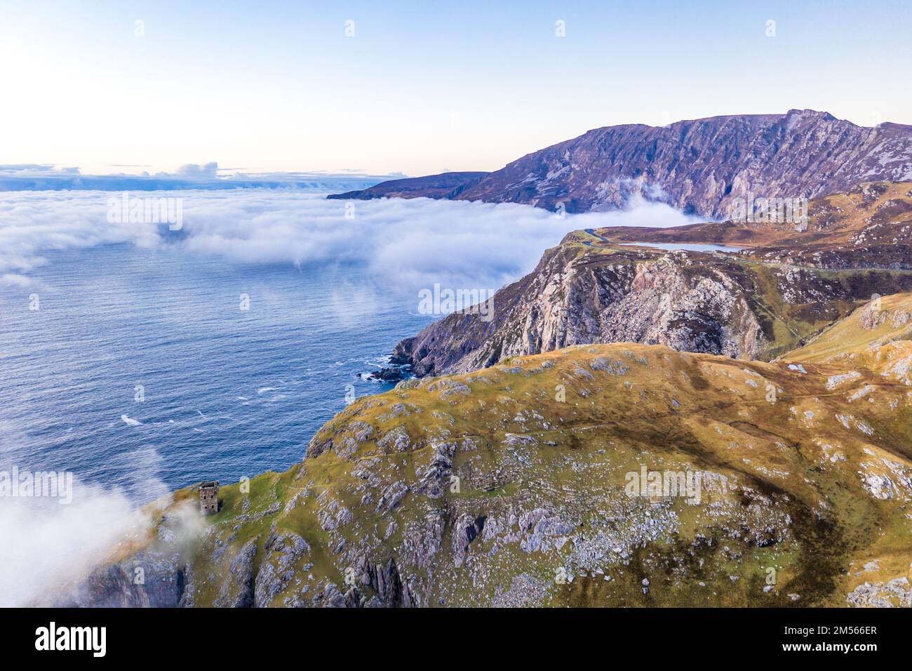Aerial view slieve league cliffs hi-res stock photography and images