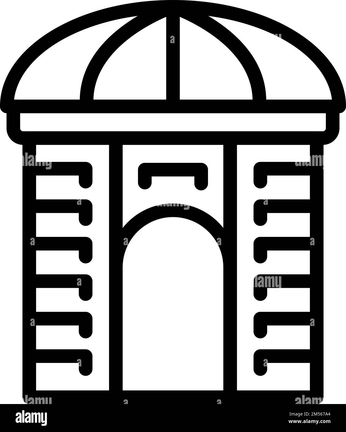 Sea pergola icon outline vector. House pavilion. Gazebo park Stock ...