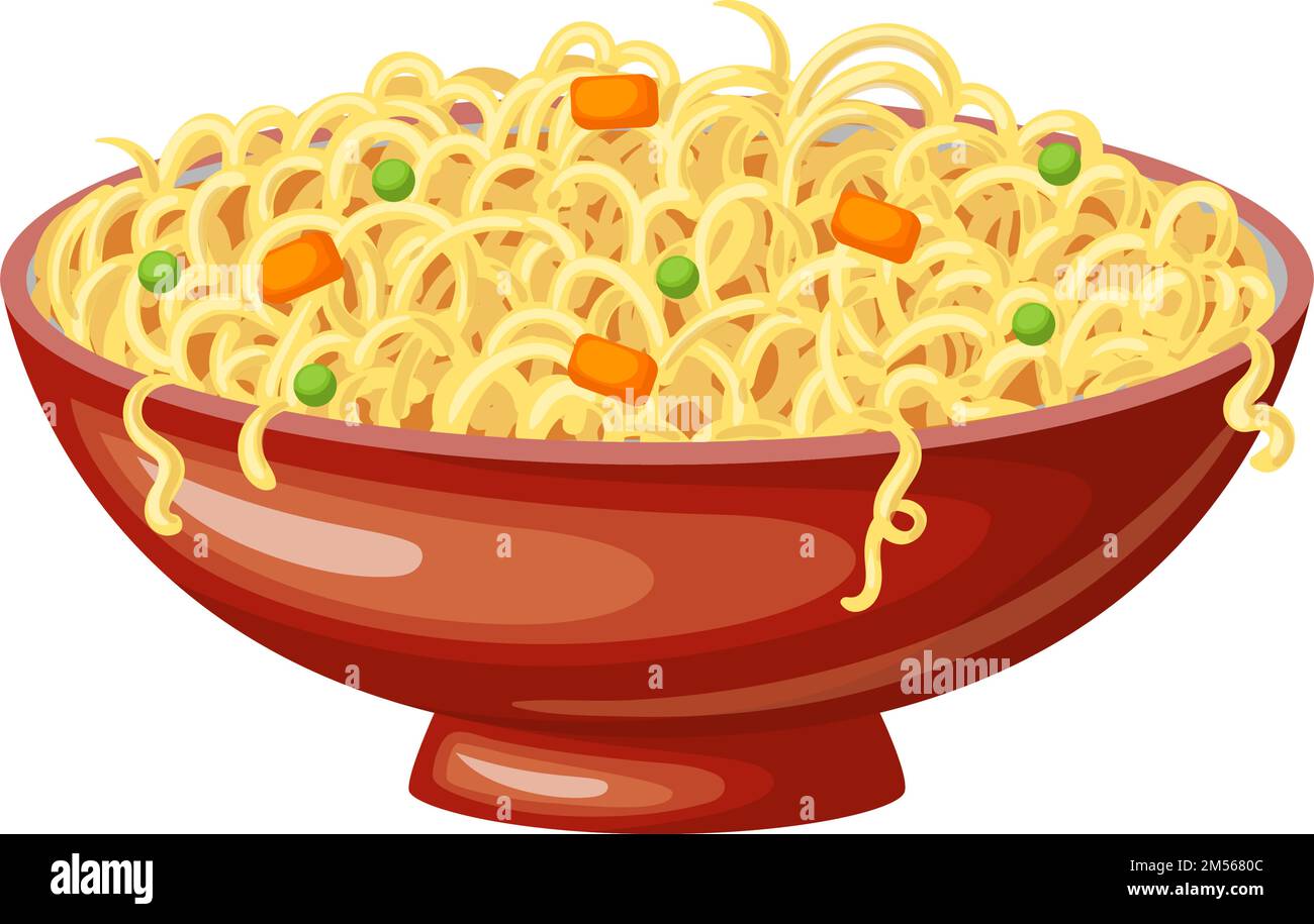 noodles bowl cartoon vector illustration Stock Vector Image & Art Alamy