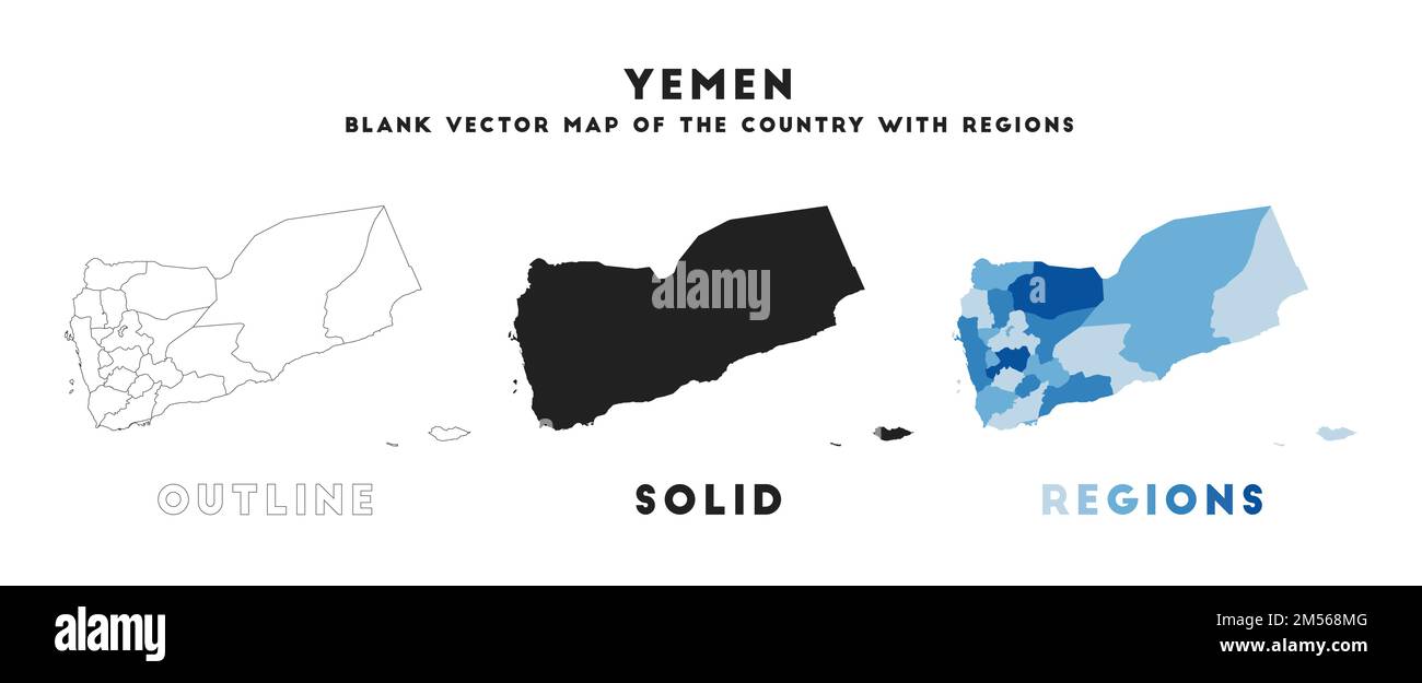 Yemen map Borders of Yemen for your infographic Vector country shape Yemen map Borders of Yemen for your infographic Vector country shape
