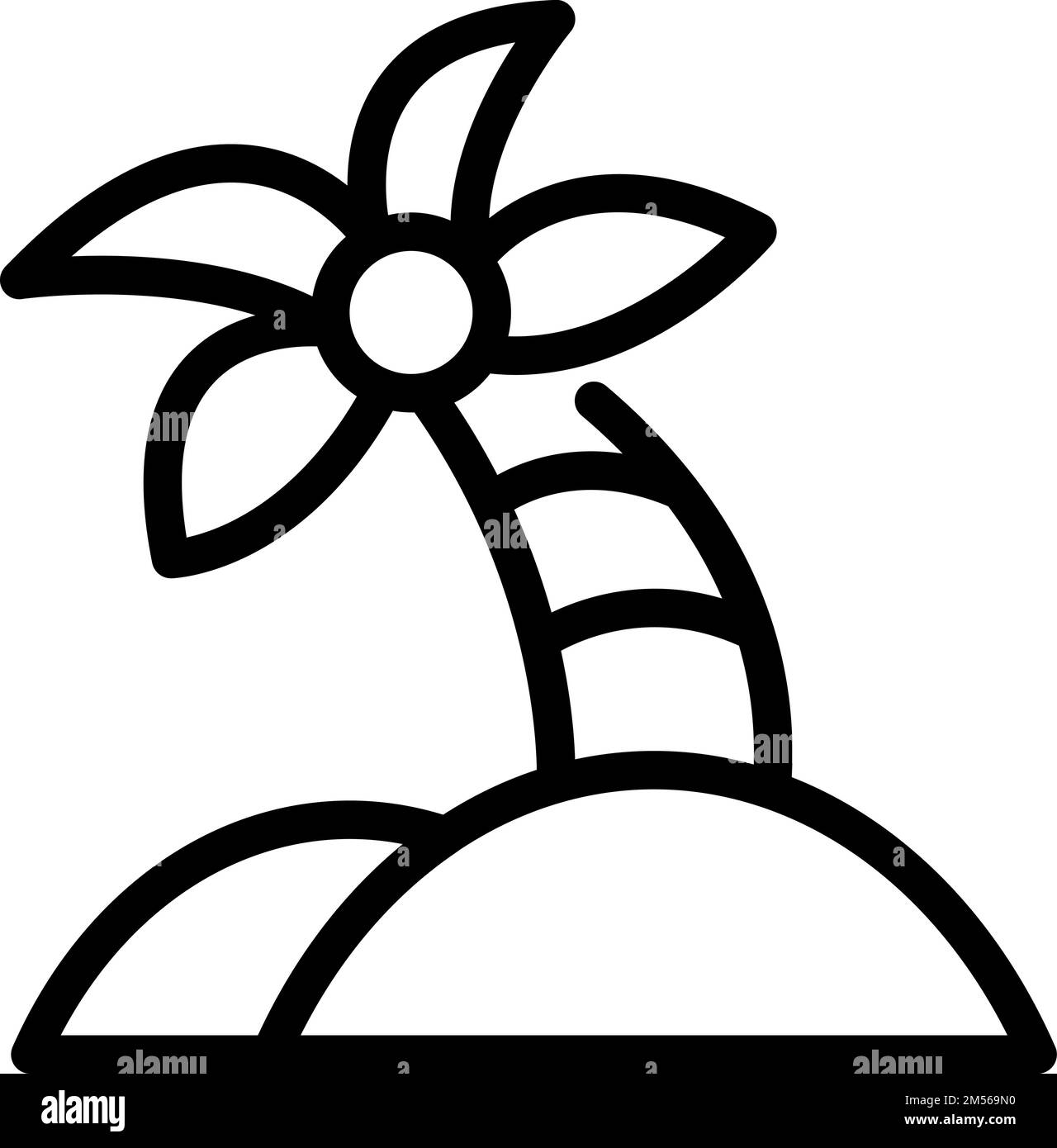 Travel island icon outline vector. Sea nature. Downshifting job Stock ...