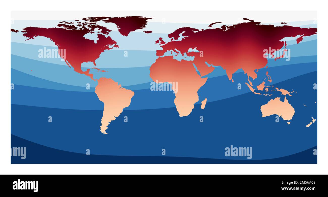 World Map Vector. Equirectangular (plate carree) projection. World in ...