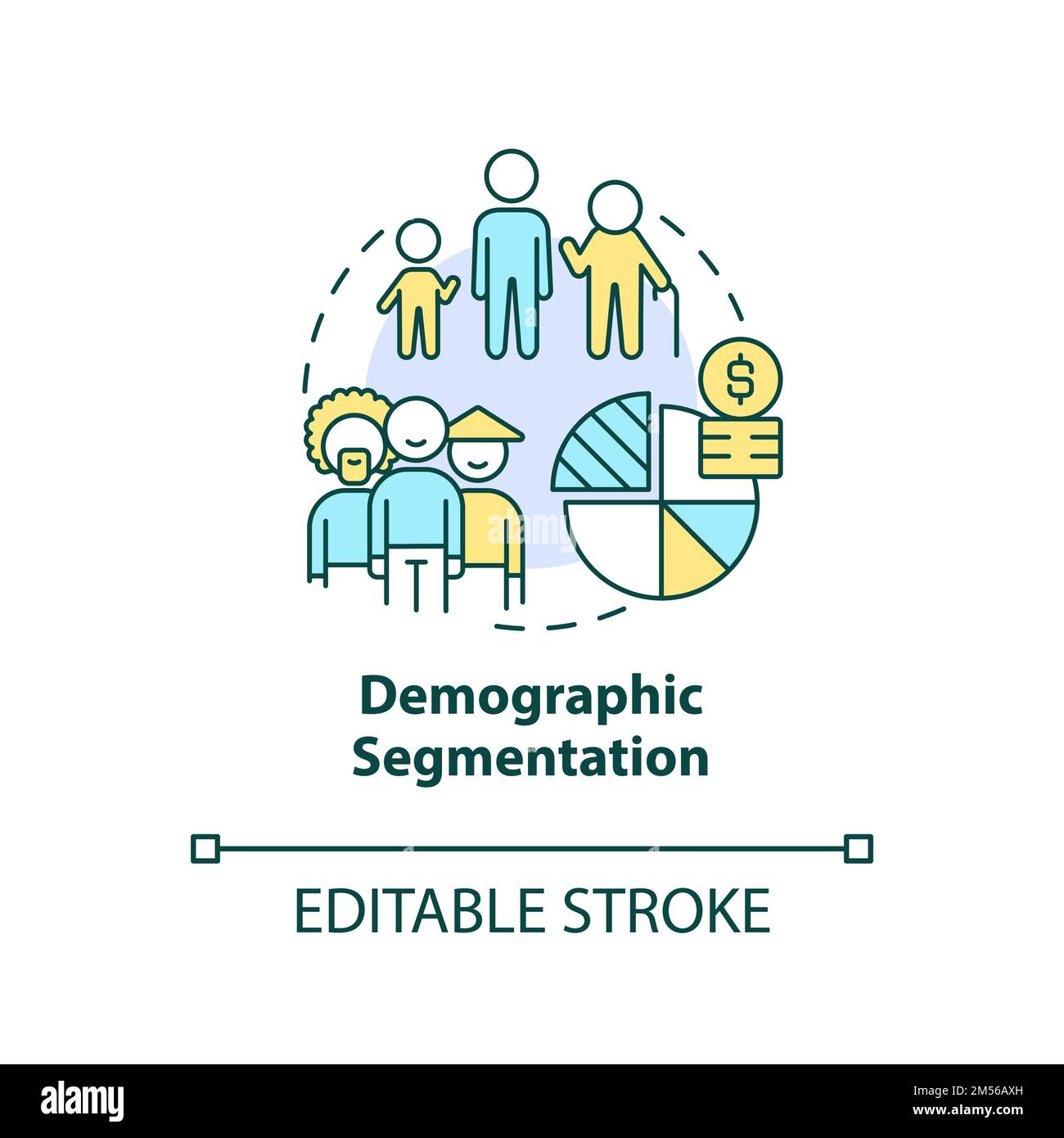 Demographic segmentation concept icon Stock Vector Image & Art - Alamy