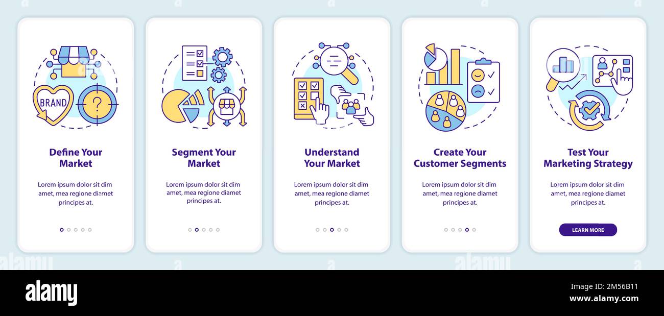 Get started with segmentation onboarding mobile app screen Stock Vector ...