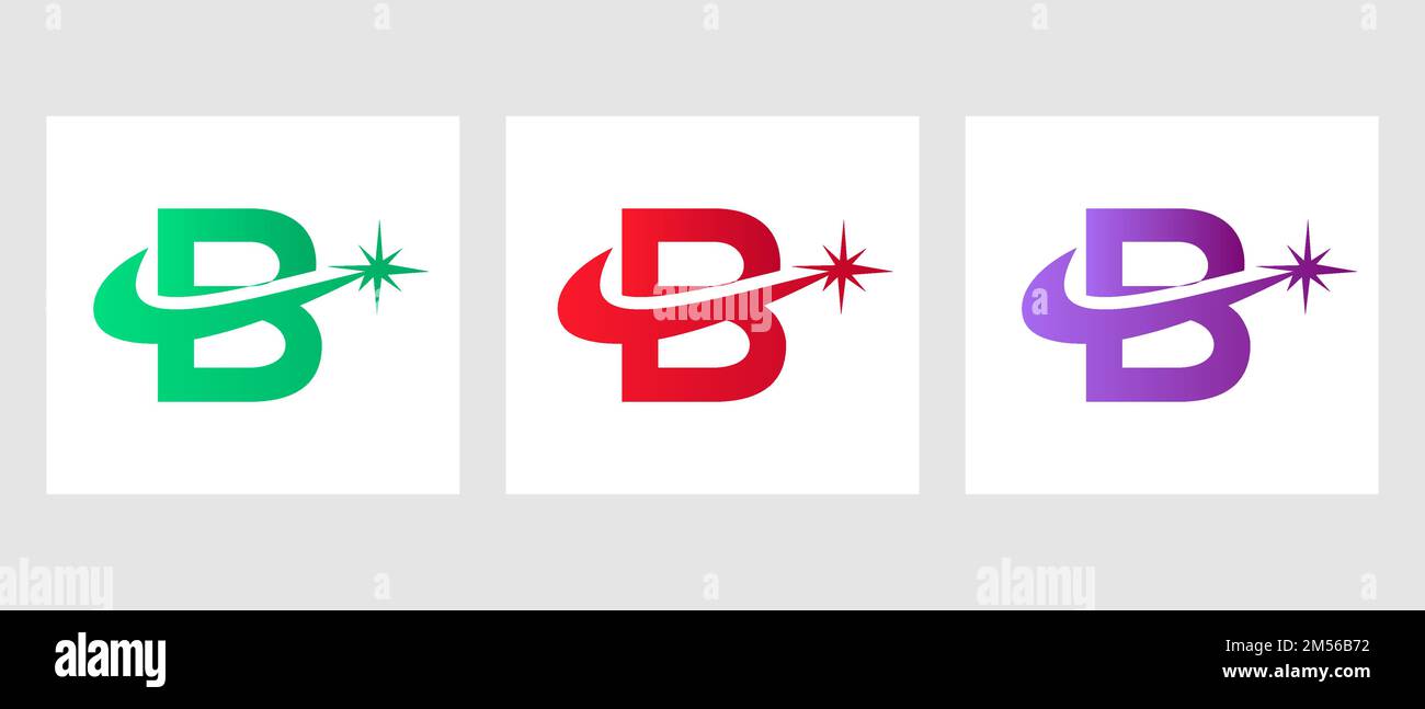 Letter B Spark Logo Design Vector Template Stock Vector Image & Art - Alamy