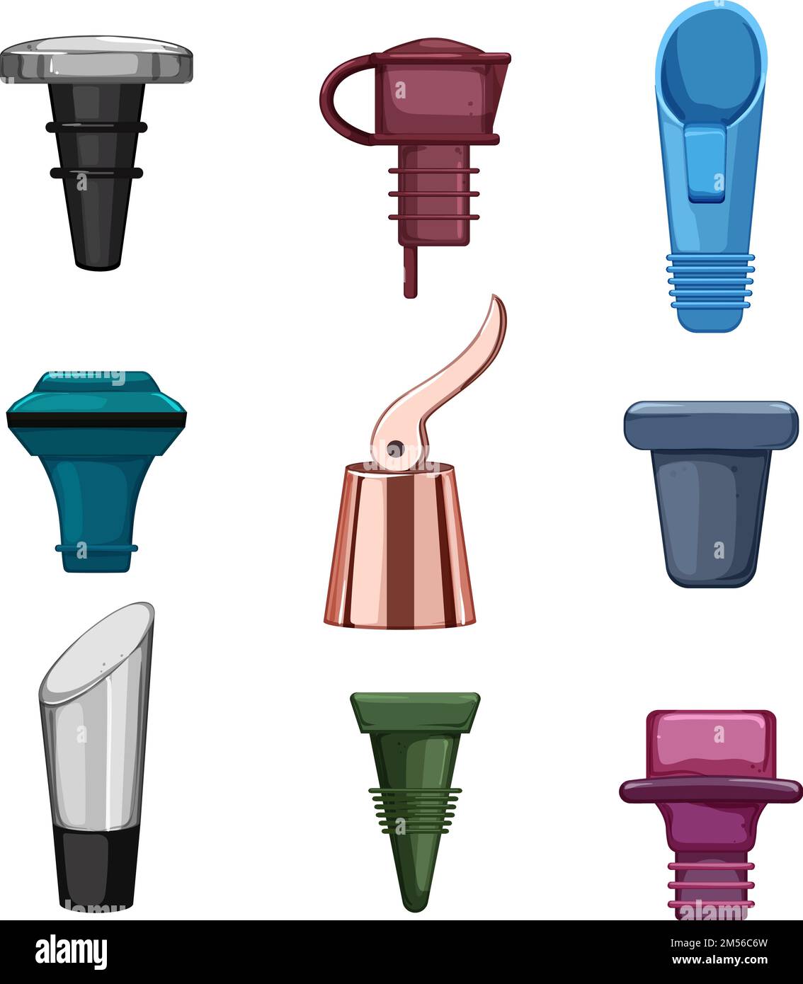 wine cork set cartoon vector illustration Stock Vector Image & Art Alamy