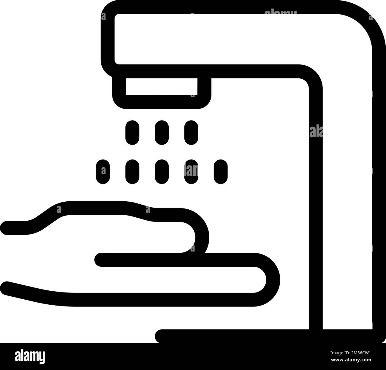 Wash hands icon outline vector. Clean liquid. Spray soap Stock Vector