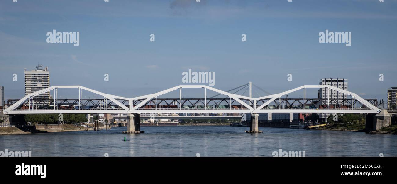 Speyer bridge over the Rhine River, Germany Stock Photo