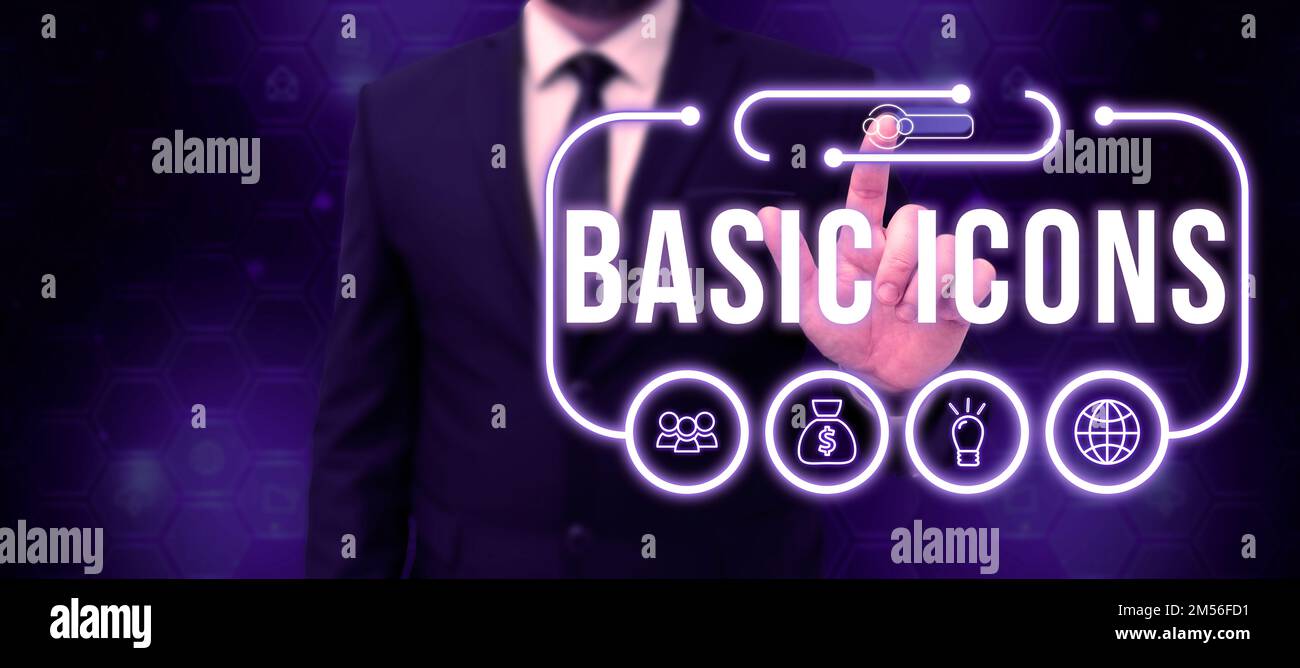 Inspiration showing sign Basic Icons, Concept meaning pictogram or ...