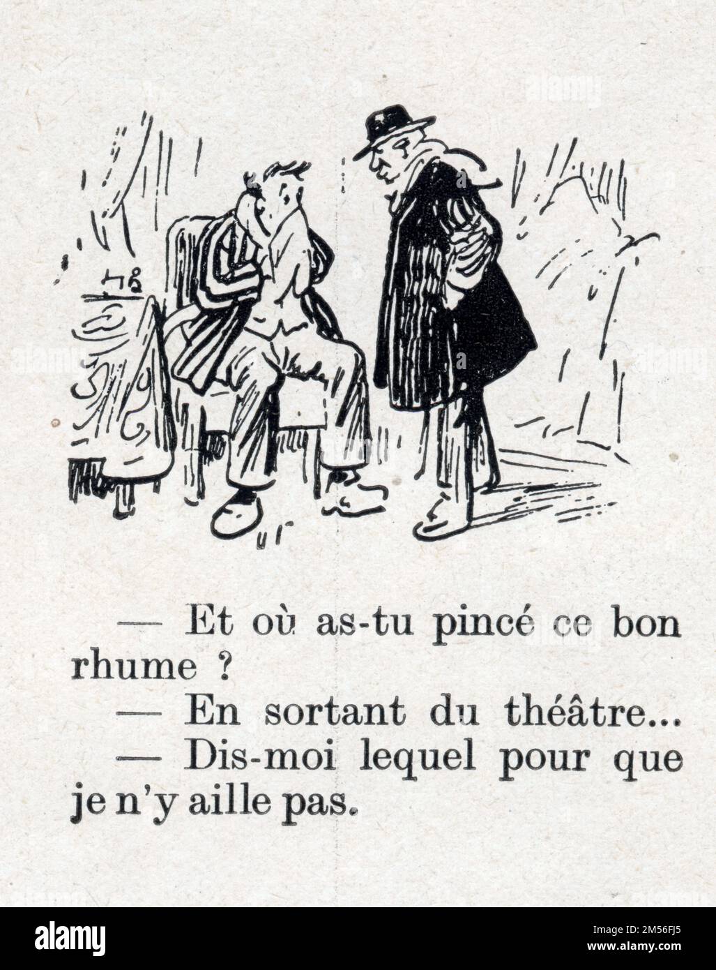 Une histoire drôle ancienne sur le bon rhume Stock Photo Alamy